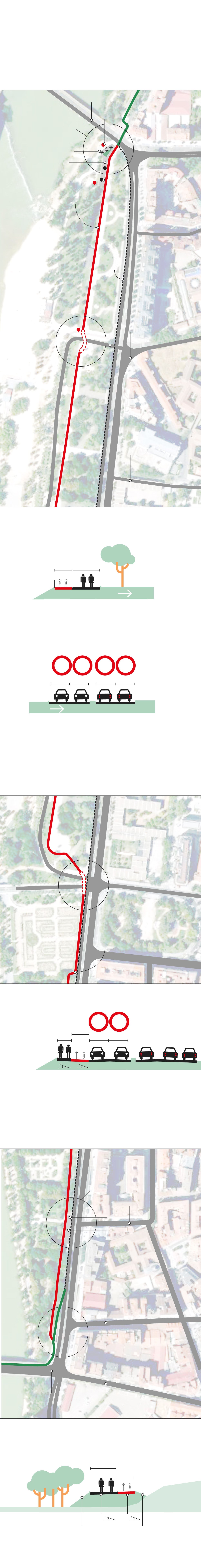 El proyecto ha cambiado radicalmente desde que, en julio de este año, el equipo de gobierno presentara las modificaciones al actual carril bici que conecta el Puente Mayor con el de Isabel la Católica