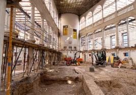 Estado en que se encuentra la obra de rehabilitación del la antigua Delegación de Hacienda de la Plaza de Madrid.