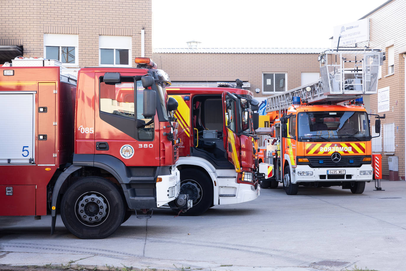 Incendio en tres naves de Santovenia de Pisuerga