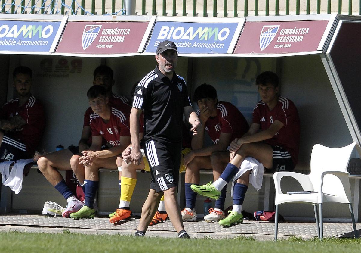 Ramsés, durante el partido de este domingo ante el Mensajero.