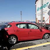 Un aparatoso accidente múltiple en la VA-30 se salda sin heridos