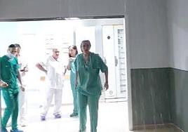 Segunda planta del Clínico, con la gotera del techo.