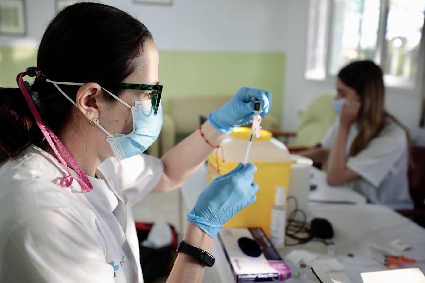 Así ha sido la vacunación de la Covid y la gripe en la residencia El Villar de Laguna de Duero