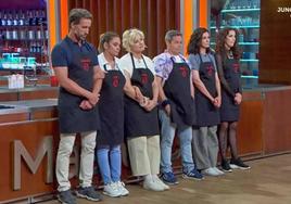 Concursantes de 'Masterchef Celebrity 8' que se enfrentaban a la expulsión.