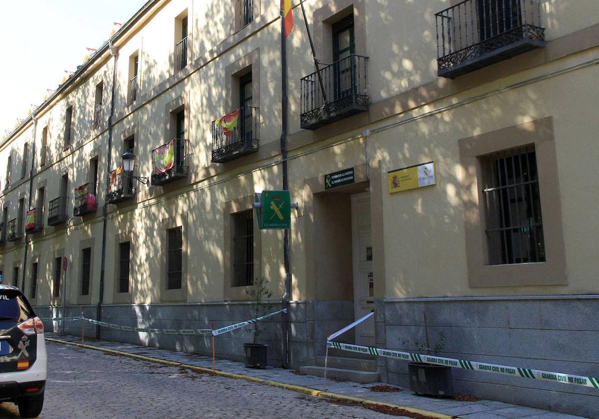 Vista del cuartel de Guardia Civil en el Real Sitio de San Ildefonso.