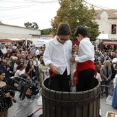 Quitanilla de Onésimo pisa la uva como colofón al concurrido mercado medieval