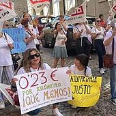 CC OO cifra en un 85% el seguimiento de la huelga de las aulas de la Diputación