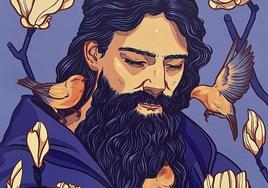 Un san Frutos joven ilustra el cartel, obra de Lidia Cao.