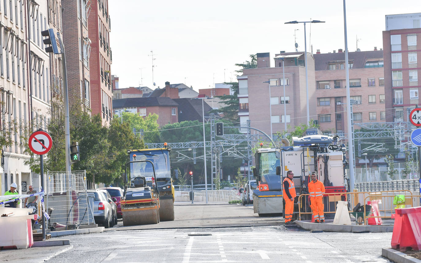 Corte de tráfico en la calle Estación de Valladolid