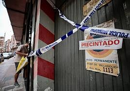 El local, horas después del incendio.