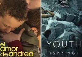 Carteles de las películas 'El amor de Andrea' y 'Youth'.