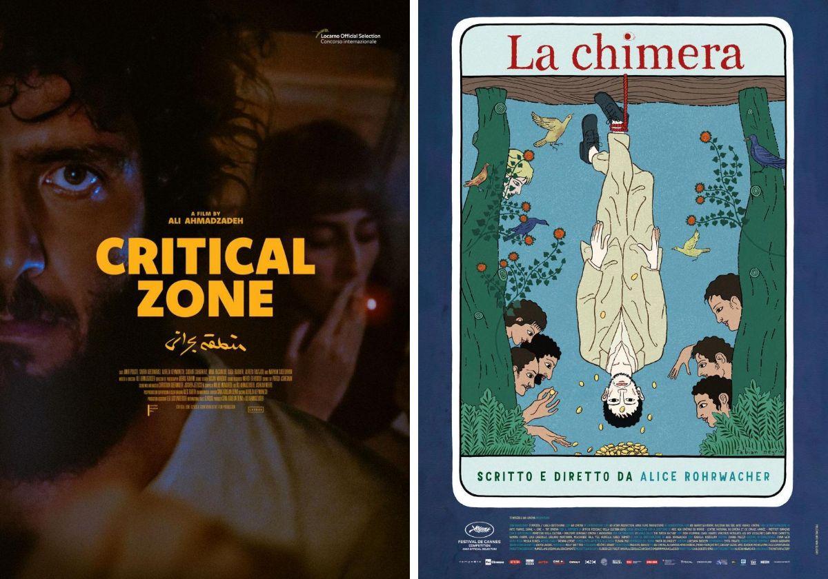 Carteles de 'Critical Zone' y 'La chimera'.