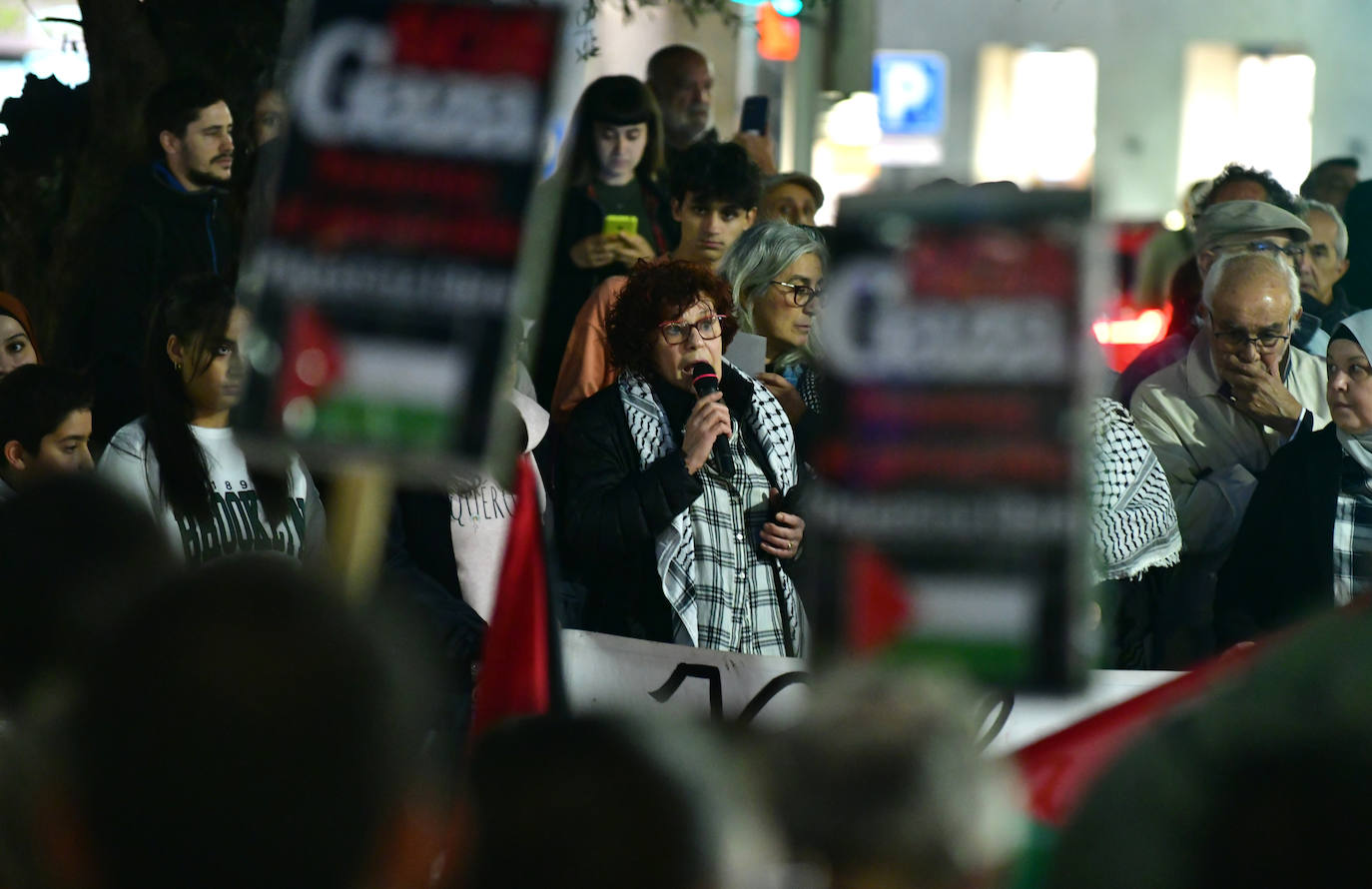 La concentración en apoyo al pueblo palestino realizada en Fuente Dorada