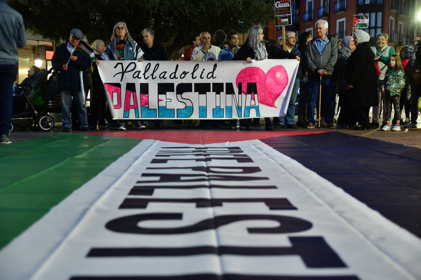 La concentración en apoyo al pueblo palestino realizada en Fuente Dorada