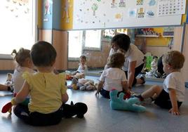 Niños en una guardería del centro de Segovia.