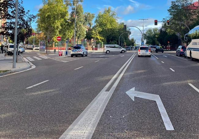 Carril de acceso a La Victoria desde la avenida de Burgos reabierto este miércoles.