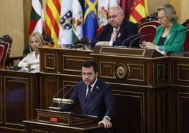 Pere Aragonés, esta semana, en el Senado.