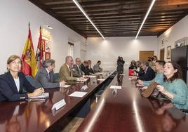 Un momento de la reunión del grupo de trabajo, este viernes en la Delegación de la Junta.