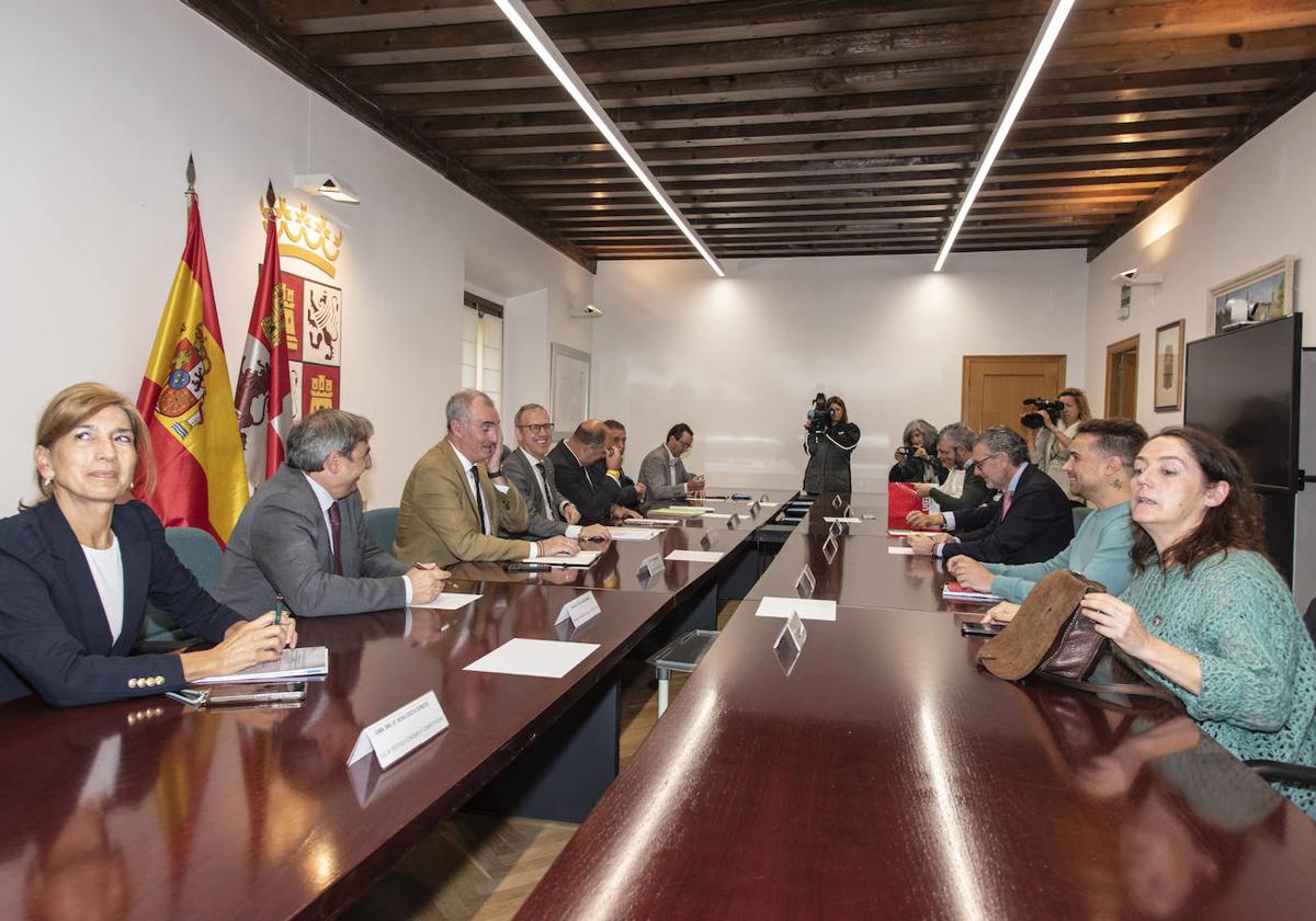 Un momento de la reunión del grupo de trabajo, este viernes en la Delegación de la Junta.