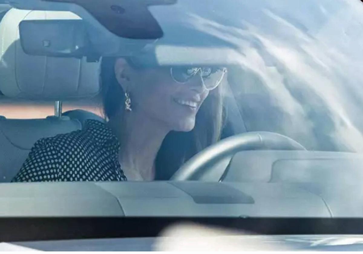 Palomas Cuevas, en Madrid, tras asistir a la boda de la hija de Luis Miguel.