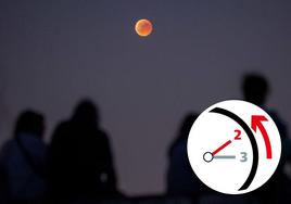 Eclipse parcial de luna visto desde Valladolid en julio de 2018 y recordatorio del cambio de hora de la madrugada del domingo (a las tres volverán a ser las dos).