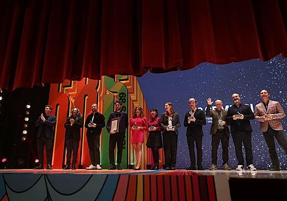Foto de familia de los premiados en la edición del festival que acaba de terminar.