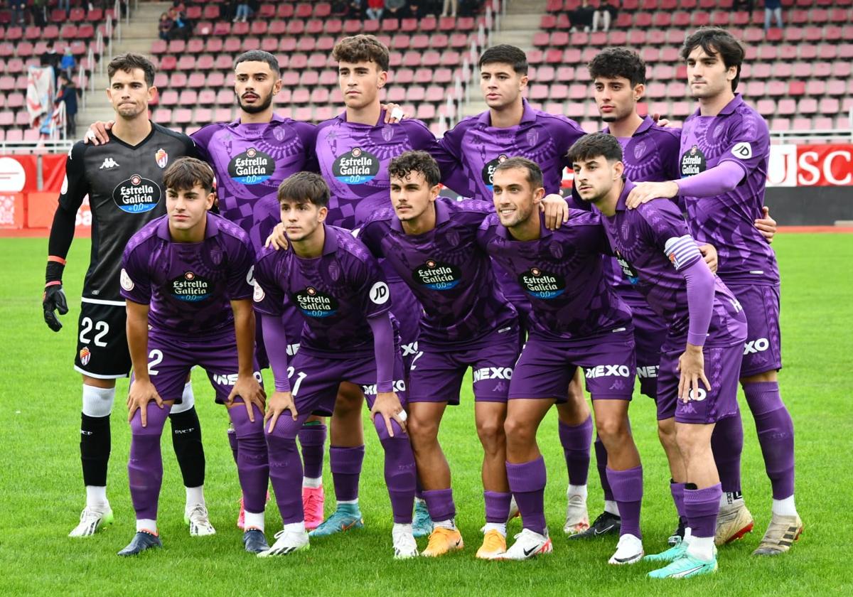 El once inicial del Real Valladolid Promesas para el partido frente al Compostela.