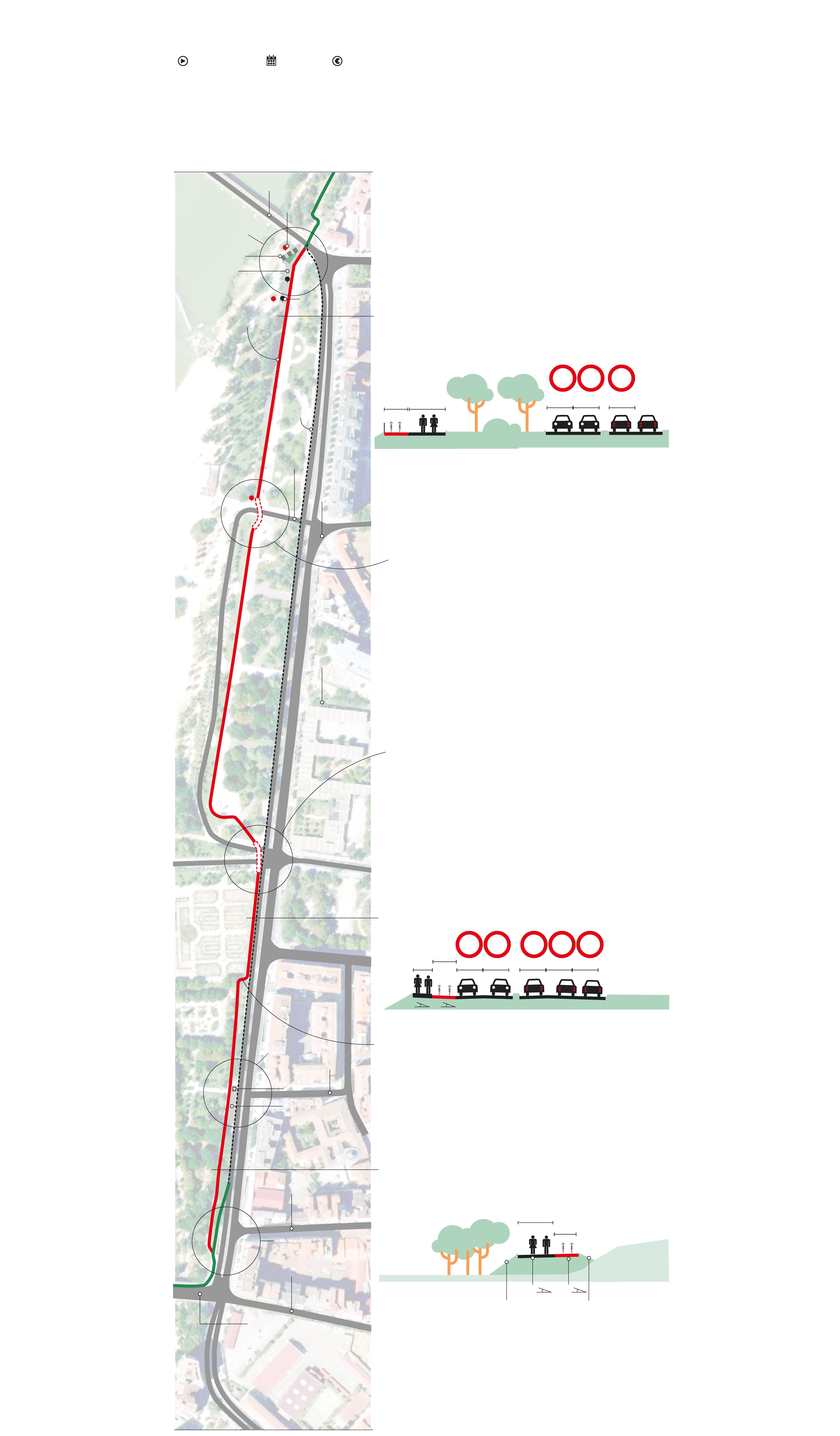 El proyecto ha cambiado radicalmente desde que, en julio de este año, el equipo de gobierno presentara las modificaciones al actual carril bici que conecta el Puente Mayor con el de Isabel la Católica