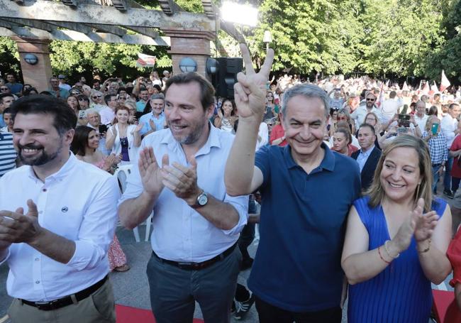 Imagen del mitin de partido en el que participó Iratxe García en la campaña del 23-J en Valladolid.