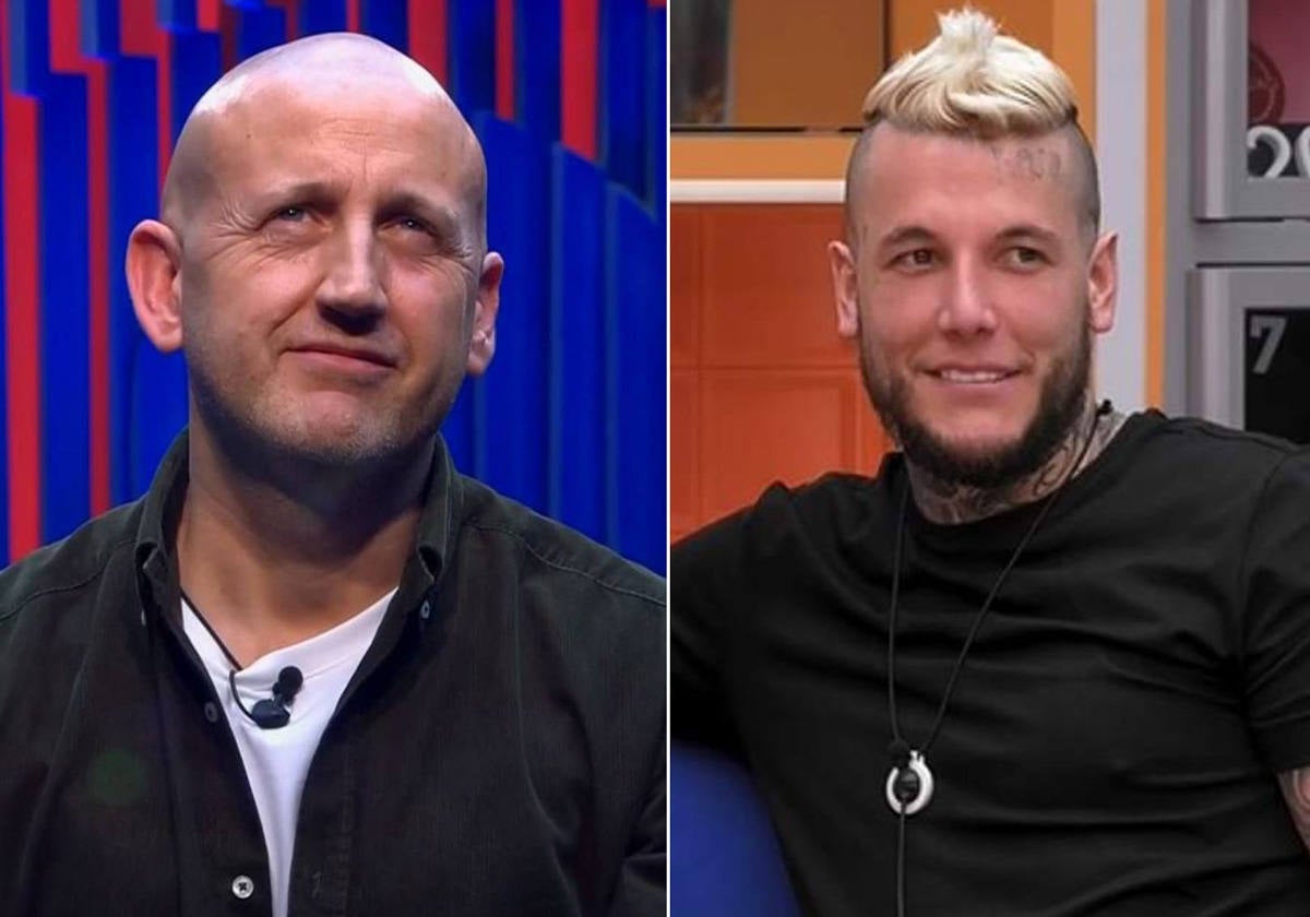 Gustavo (izda.) junto a Álex Caniggia.