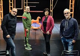 Javier Esteban, Francisco Mateo, Mercedes Asenjo y Carlos Tapia, los cuatro socios de Azar Teatro impulsores de la sala Al Norte a la Izquierda.