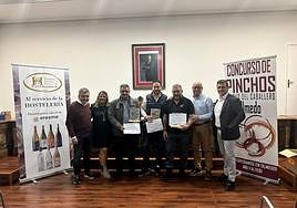 Representantes de los establecimientos hosteleros premiados.