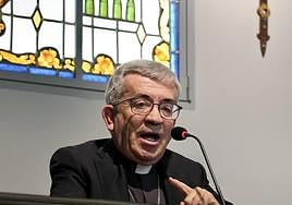 El arzobispo de Valladolid, Luis Argüello, este viernes durante la presentación de la memoria económica.