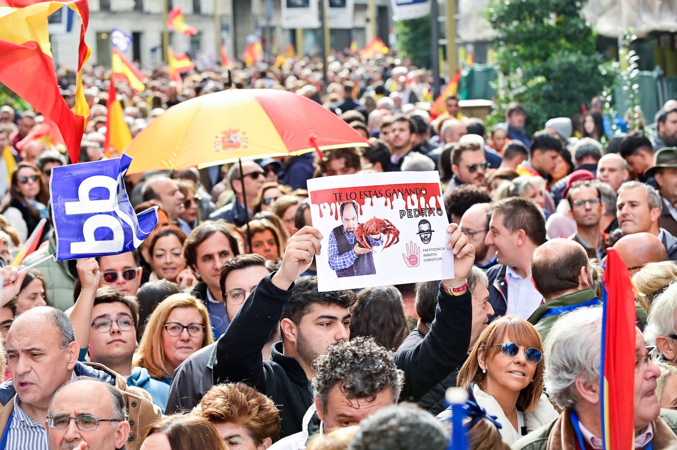 Concentración de protesta contra la amnistía en Valladolid