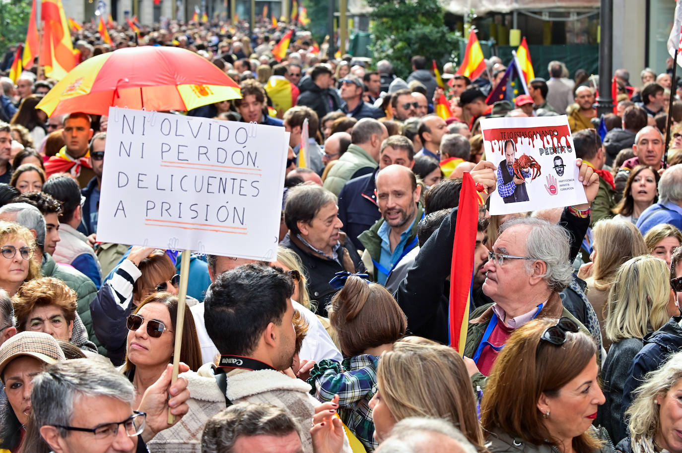 Concentración de protesta contra la amnistía en Valladolid