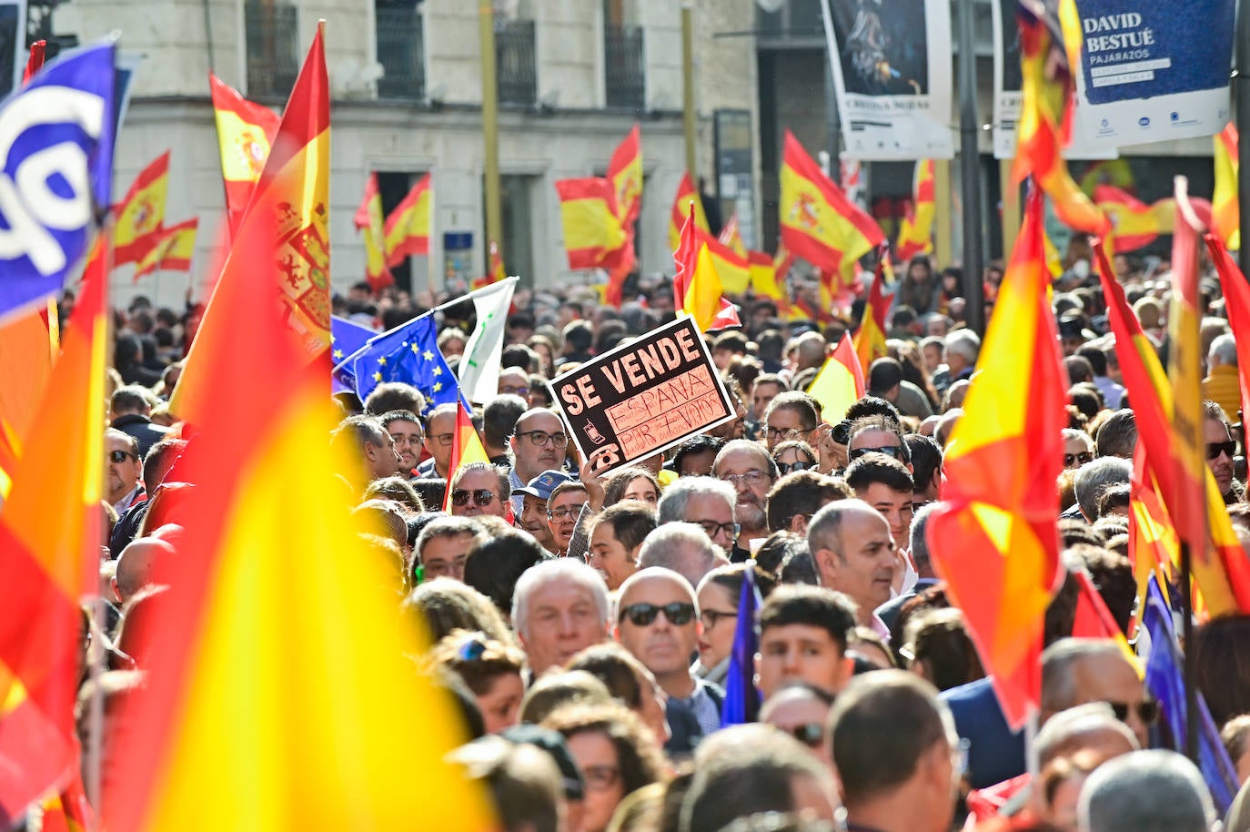 Concentración de protesta contra la amnistía en Valladolid