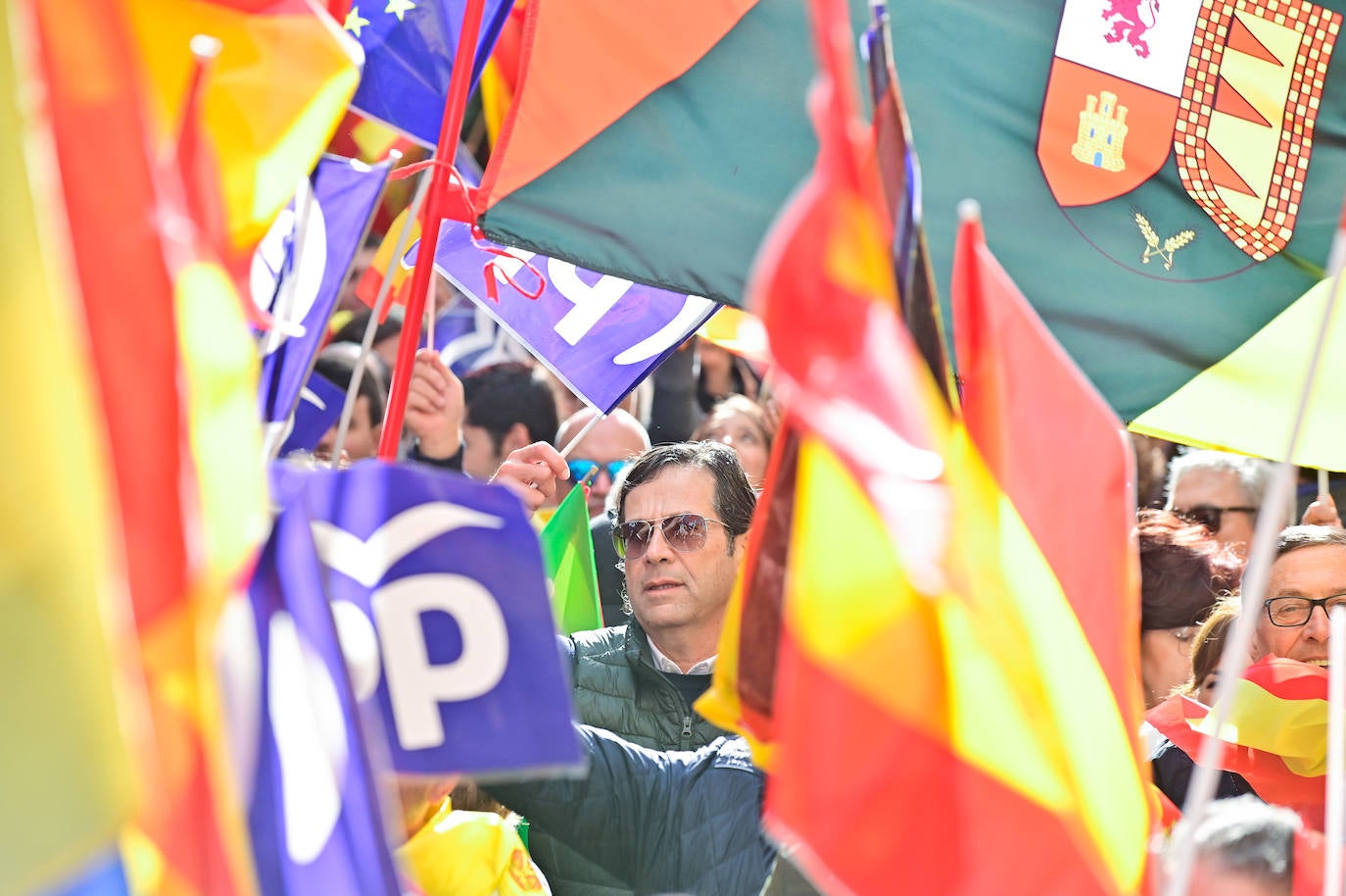 Concentración de protesta contra la amnistía en Valladolid