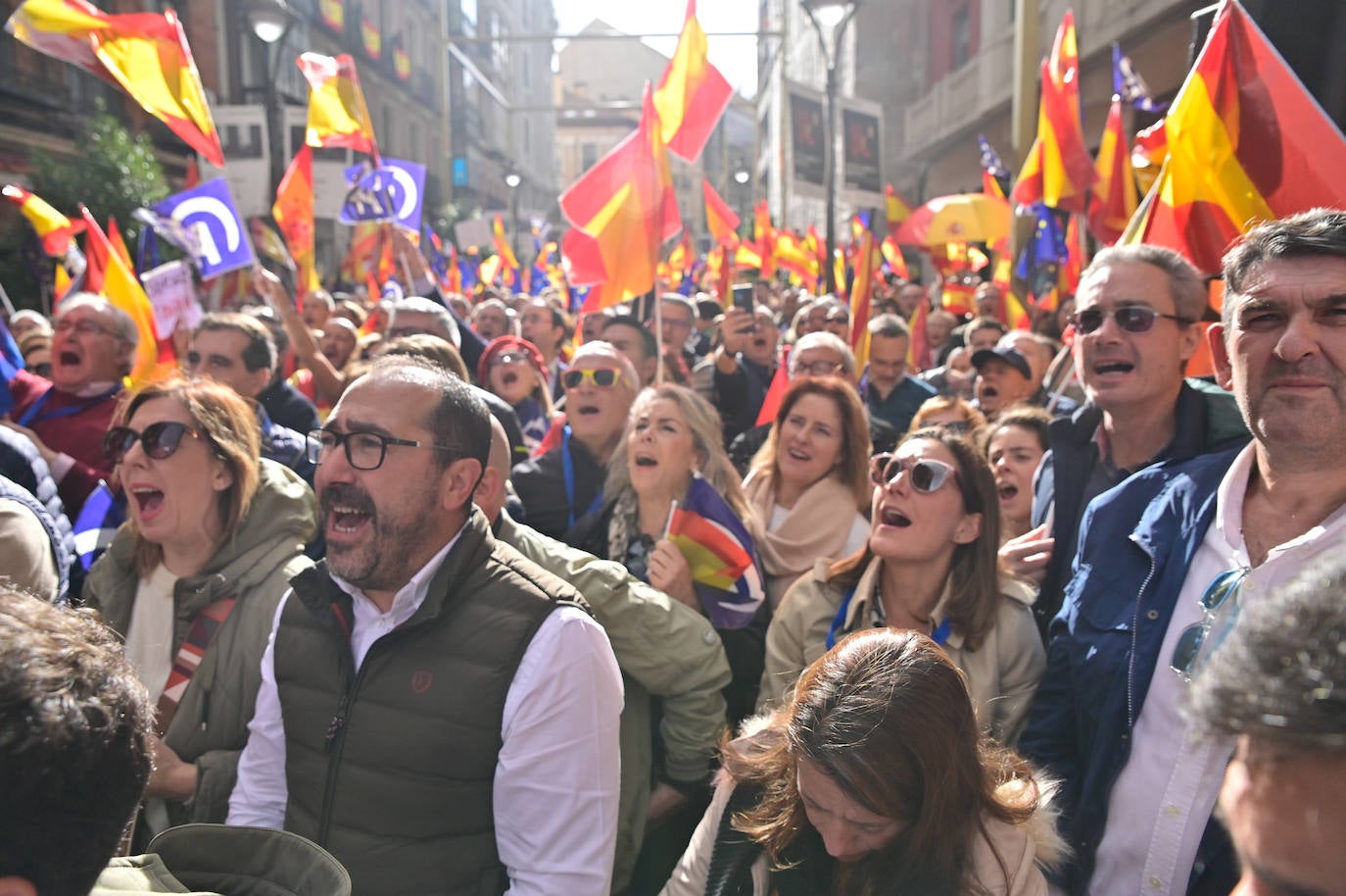 Concentración de protesta contra la amnistía en Valladolid