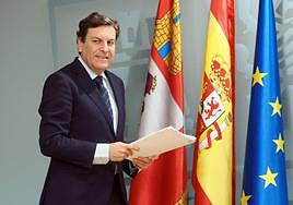 El portavoz de la Junta, Carlos Fernández Carriedo, este jueves tras el Consejo de Gobierno.