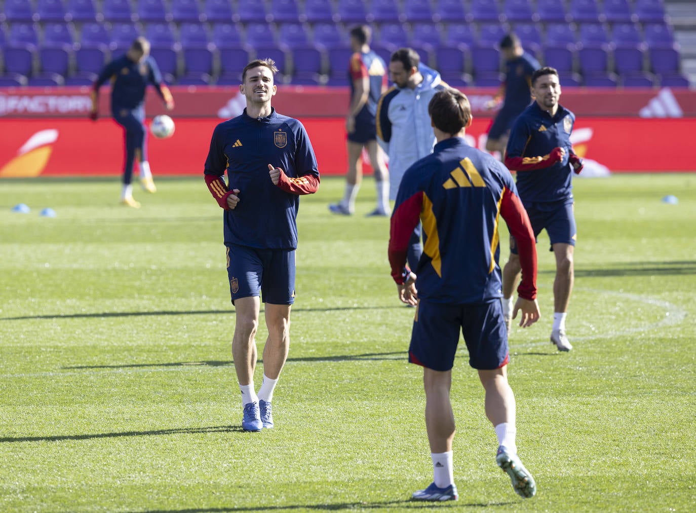 En imágenes, el entrenamiento de La Roja en el José Zorrilla