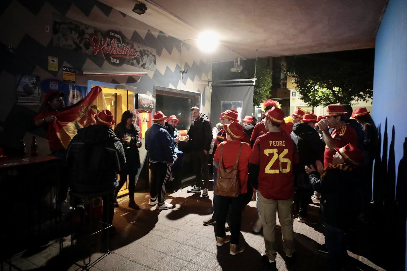 La afición de Valladolid apoya a la selección española