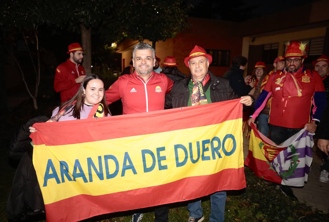 La afición de Valladolid apoya a la selección española