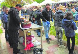 Preparación de las ollas ferroviarias en Venta de Baños.