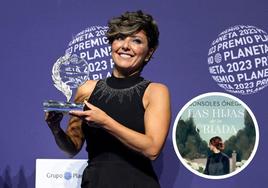 Sonsoles Ónega, con el trofeo del premio Planeta por 'Las hijas de la criada'.