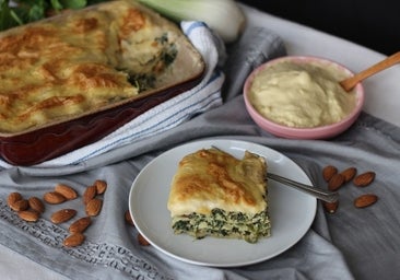 Lasaña de espinacas y queso al estilo romano