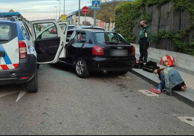 Momento de la detención de Patricia en Arroyo en octubre de 2021.