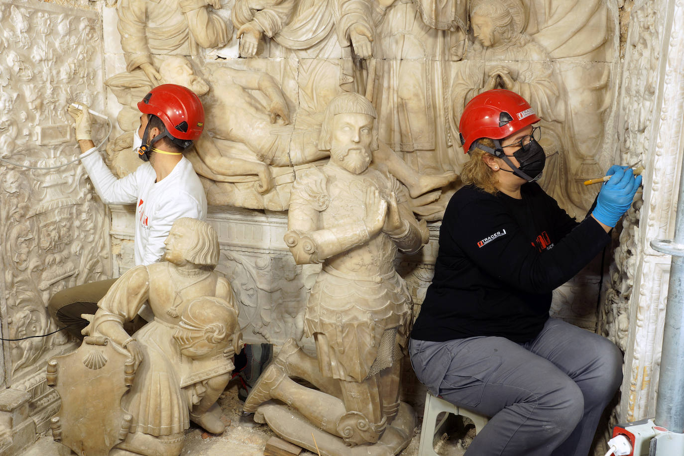 Obras de restauración en Monasterio del Parral