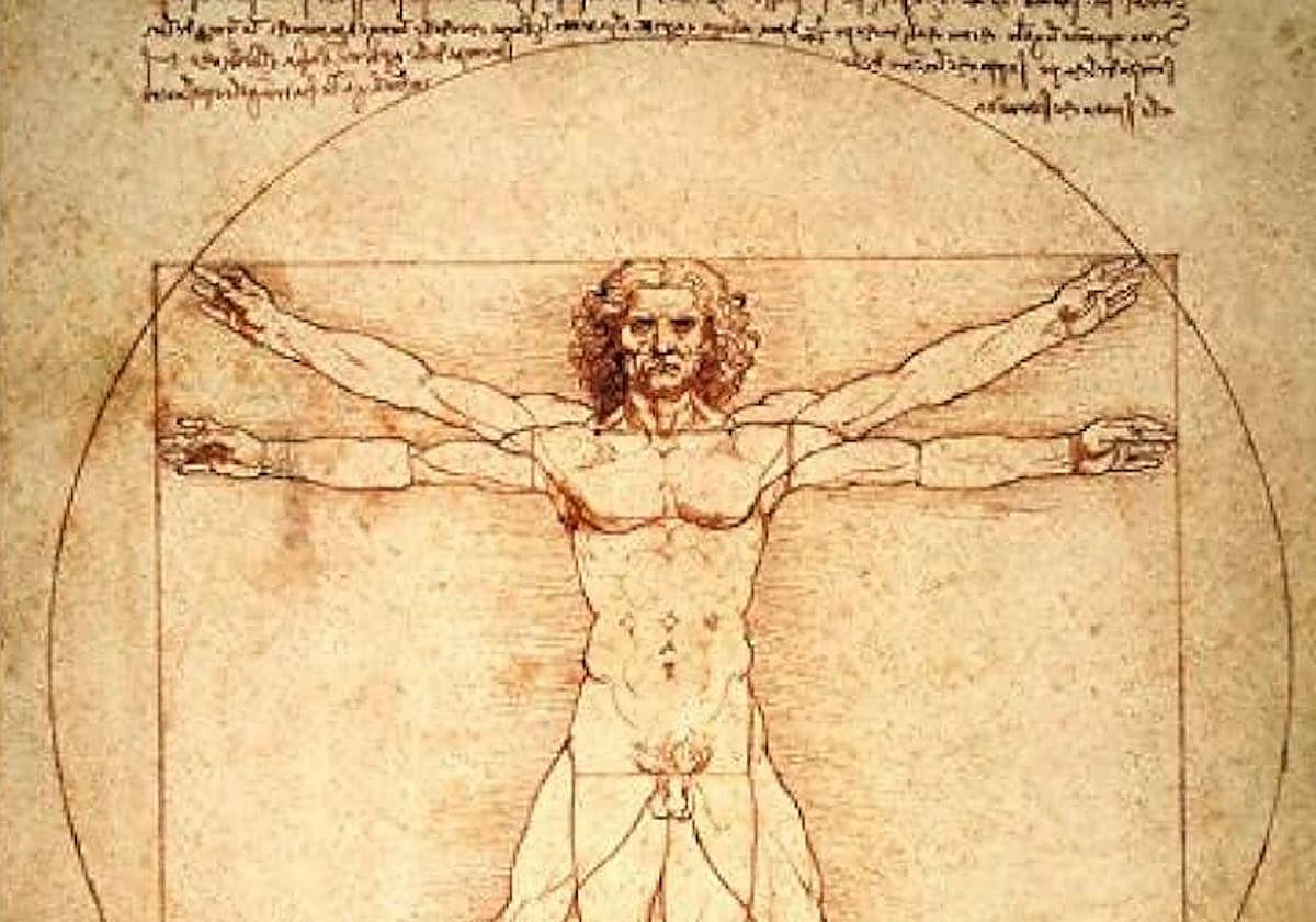 'El hombre de Vitrubio', de Leonardo Da Vinci.