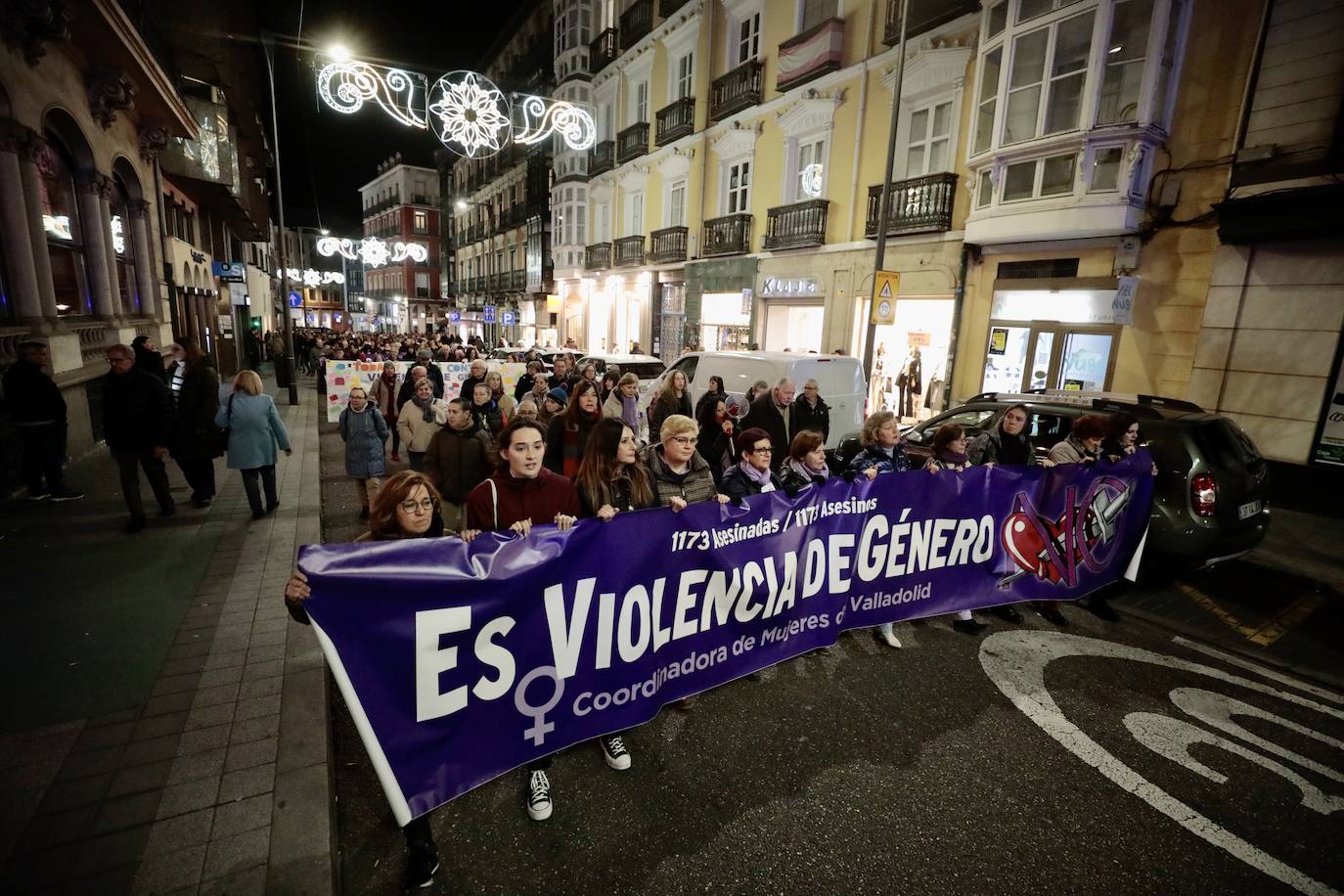 Las imágenes de la protesta del 25N en Valladolid