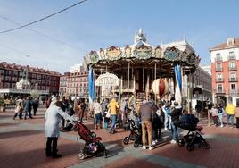 Carrusel en la Plaza Mayor de Valladolid.